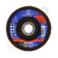 PFERD lamellás korong PFC, 125 mm, PSF STEELOX, cirkon, kúpos, acél és INOX