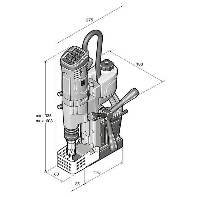 fein-kbu-35-q-magnestalpas-furogep-csintalan-szerszam-4 Fein KBU 35 Q mágnestalpas fúrógép mérete