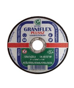 Gránit Graniflex Pluss vágókorong 125 x 1 x 22,23 mm, egyenes, acélhoz