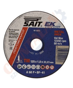 Sait vágókorong 125 x 1 x 22,23 mm, EK WINNER-TM A 60 P, egyenes, acél és INOX