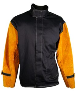 Parweld Panther BLACK PPE hegesztő kabát, bőr ujjú, M-XXXL