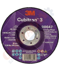 3M CUBITRON 3 tisztítókorong 98647, 125 x 7 mm, kerámia szemcse, acél és INOX