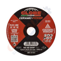 GLOBE CERAMIC-POWER vágókorong, 125 x 1 mm, kerámia szemcse, egyenes, acél és INOX