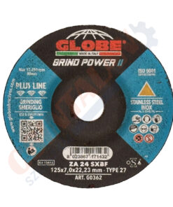 GLOBE GRIND POWER II tisztítókorong, 125 x 7 mm, cirkon szemcse, acél és INOX