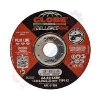 GLOBE X-CELLENCE ONE vágókorong, 125 x 1 mm, cirkon szemcse, kúpos, acél és INOX