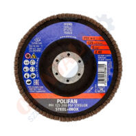 PFERD lamellás korong PFF, 125 mm, PSF STEELOX, cirkon, egyenes, acél és INOX